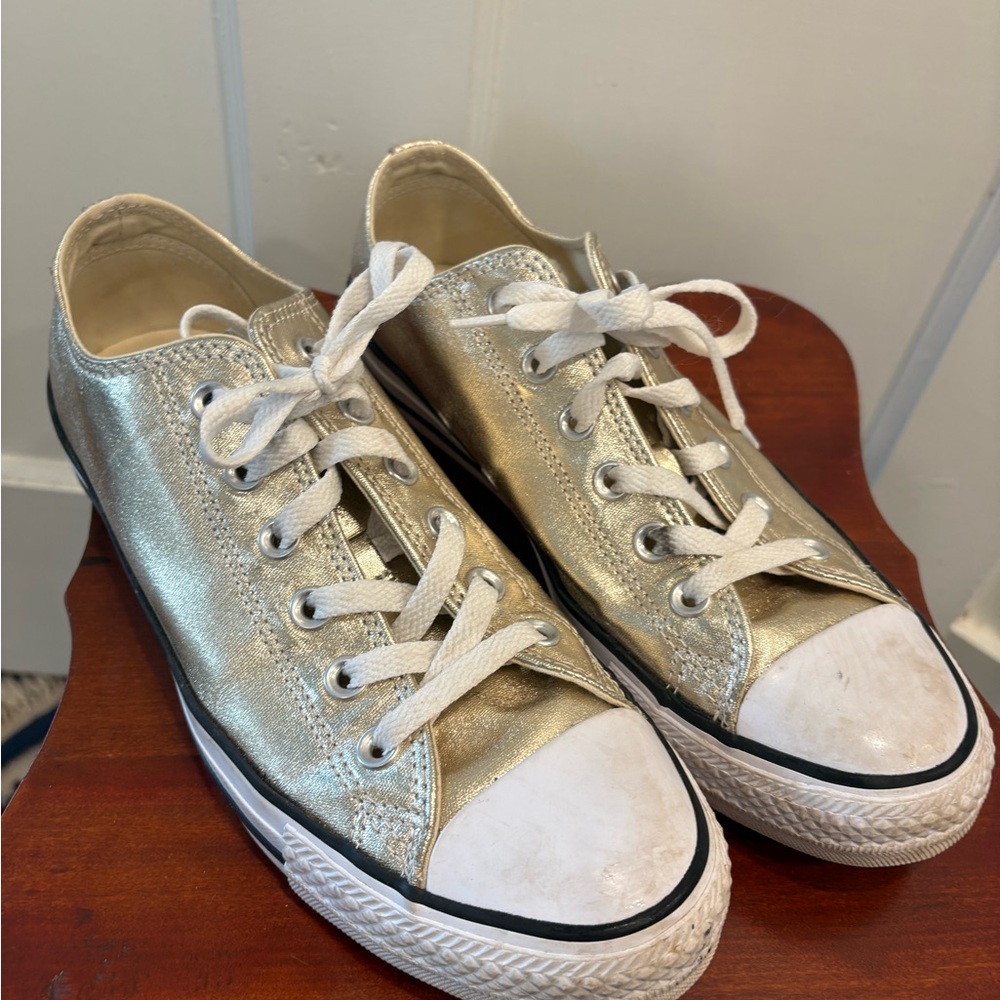 Converse All Star Gold Canvas Sneakers